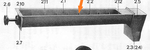 Шнек вторичной аспирации К 527, К 547 (мал цапфа левый): купить в Уфе
