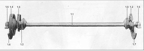 Вал привода решетного стана К-547, К-527 (в сборе): купить в Уфе