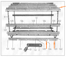 Щетка очистки верх. решета К-527 селикон (к-т 65шт) идет на верхнии стан: купить в Уфе