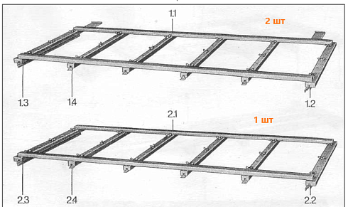 Комплект решетных рамок К 547\527 (в кол-ве 8шт): купить в Уфе