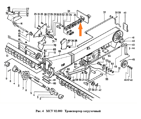 Транспортер цепной МСУ 02.020 (120*71 L= 8664 мм): купить в Уфе