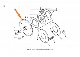 Звездочка ЗП 02.210/02.140 z=36, t=25.4: купить в Уфе