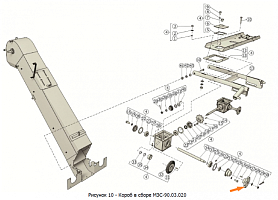 Звездочка МЗС 03.000.204 (z=10, t=38,0, внутр.ф=25 мм Н023.211-02): купить в Уфе