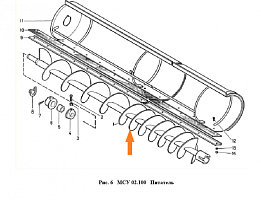 Шнек МСУ 02.120/-01 (левый): купить в Уфе