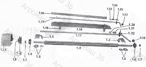 Вал ворошильный (питающий) К 531: купить в Уфе