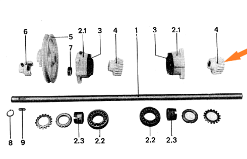 Шестерня коническая К-531 (привод триерного блока): купить в Уфе