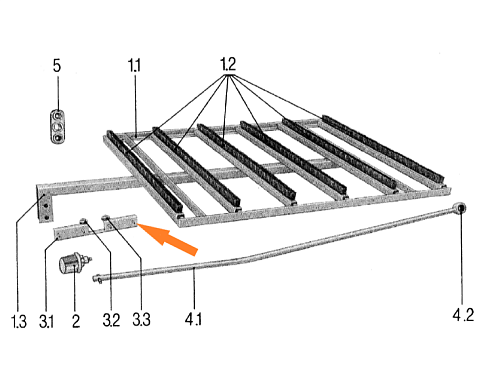 Кронштейн направляющий щеточной тележки с роликами: купить в Уфе